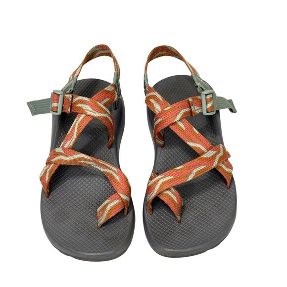 Chaco Z Cloud 2 Nylon Hiking Sports Sandals Trails Orange Gray Womens Size 9 - Picture 10 of 10